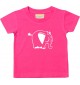 Kinder T-Shirt  Funny Tiere Elefant pink, 0-6 Monate