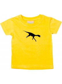 Baby T-Shirt lustige Tiere, Dinosaurier Dino , gelb, 0-6 Monate