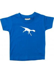 Baby T-Shirt lustige Tiere, Dinosaurier Dino , royalblau, 0-6 Monate