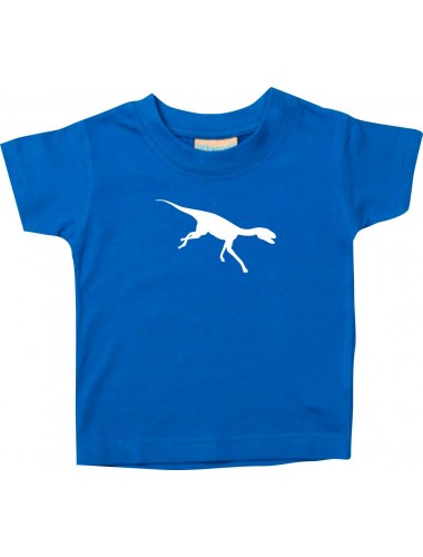 Baby T-Shirt lustige Tiere, Dinosaurier Dino , royalblau, 0-6 Monate