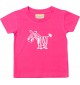Kinder T-Shirt  Funny Tiere Zebra pink, 0-6 Monate