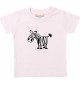 Kinder T-Shirt  Funny Tiere Zebra rosa, 0-6 Monate