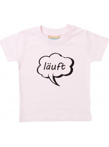 Kinder T-Shirt Sprechblase läuft rosa, 0-6 Monate