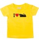 Süßes Kinder T-Shirt I Love Yacht, Boot, Kapitän, Skipper, gelb, 0-6 Monate