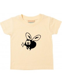 Kinder T-Shirt  Funny Tiere Fliege Mücke hellgelb, 0-6 Monate