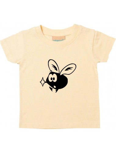 Kinder T-Shirt  Funny Tiere Fliege Mücke hellgelb, 0-6 Monate