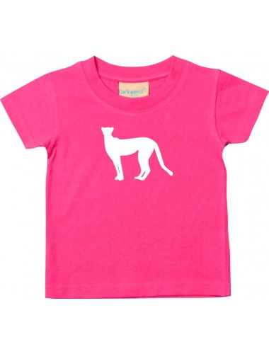 Baby T-Shirt lustige Tiermotive, Panda, Puma, Raubkatze, fuchsia, 0-6 Monate