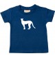 Baby T-Shirt lustige Tiermotive, Panda, Puma, Raubkatze, blau, 0-6 Monate