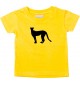 Baby T-Shirt lustige Tiermotive, Panda, Puma, Raubkatze, gelb, 0-6 Monate