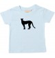 Baby T-Shirt lustige Tiermotive, Panda, Puma, Raubkatze, hellblau, 0-6 Monate