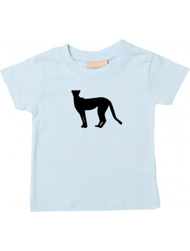 Baby T-Shirt lustige Tiermotive, Panda, Puma, Raubkatze, hellblau, 0-6 Monate