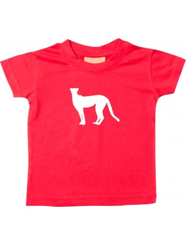 Baby T-Shirt lustige Tiermotive, Panda, Puma, Raubkatze, rot, 0-6 Monate