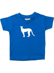 Baby T-Shirt lustige Tiermotive, Panda, Puma, Raubkatze, royalblau, 0-6 Monate