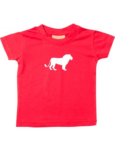 Baby T-Shirt lustige Tiermotive, Löwe, rot, 0-6 Monate