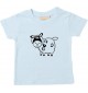 Kinder T-Shirt  Funny Tiere Schaf Schäfchen hellblau, 0-6 Monate