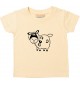Kinder T-Shirt  Funny Tiere Schaf Schäfchen hellgelb, 0-6 Monate