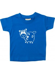 Kinder T-Shirt  Funny Tiere Schaf Schäfchen royal, 0-6 Monate