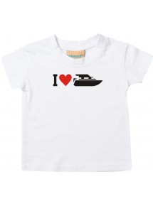 Süßes Kinder T-Shirt I Love Yacht, Kapitän, Skipper