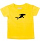 Baby T-Shirt lustige Tiermotive, Hai, Hammerhai, gelb, 0-6 Monate