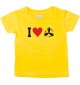 Süßes Kinder T-Shirt I Love Motorschraube, Kapitän, gelb, 0-6 Monate