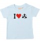 Süßes Kinder T-Shirt I Love Motorschraube, Kapitän, hellblau, 0-6 Monate