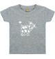 Kinder T-Shirt  Funny Tiere Kuh grau, 0-6 Monate