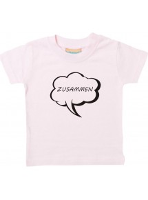 Kinder T-Shirt Sprechblase zusammen rosa, 0-6 Monate