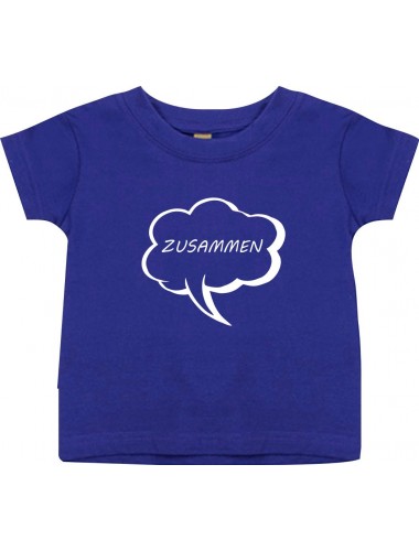 Kinder T-Shirt Sprechblase zusammen lila, 0-6 Monate