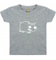 Kinder T-Shirt  Funny Tiere Nilpferd grau, 0-6 Monate