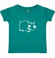 Kinder T-Shirt  Funny Tiere Nilpferd jade, 0-6 Monate