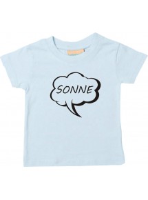 Kinder T-Shirt Sprechblase Sonne hellblau, 0-6 Monate