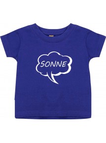 Kinder T-Shirt Sprechblase Sonne lila, 0-6 Monate
