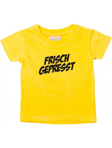 Kinder T-Shirt  frisch gepresst, gelb, 0-6 Monate