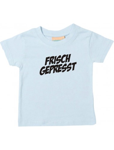 Kinder T-Shirt  frisch gepresst, hellblau, 0-6 Monate