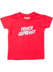 Kinder T-Shirt  frisch gepresst, rot, 0-6 Monate