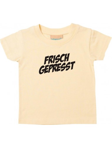 Kinder T-Shirt  frisch gepresst,hellgelb, 0-6 Monate