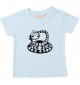 Kinder T-Shirt  Funny Tiere Schlange Snake hellblau, 0-6 Monate