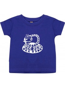 Kinder T-Shirt  Funny Tiere Schlange Snake lila, 0-6 Monate