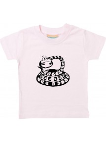 Kinder T-Shirt  Funny Tiere Schlange Snake rosa, 0-6 Monate