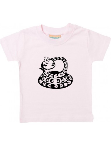 Kinder T-Shirt  Funny Tiere Schlange Snake rosa, 0-6 Monate