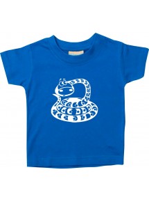 Kinder T-Shirt  Funny Tiere Schlange Snake royal, 0-6 Monate