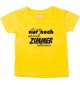 Kinder T-Shirt  ich sags nur noch einmal, Zimmer aufräumen, gelb, 0-6 Monate