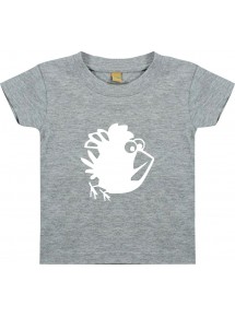 Kinder T-Shirt  Funny Tiere Vogel Spatz grau, 0-6 Monate