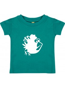 Kinder T-Shirt  Funny Tiere Vogel Spatz jade, 0-6 Monate