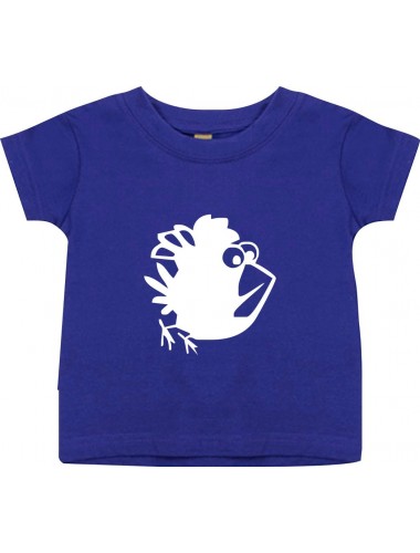 Kinder T-Shirt  Funny Tiere Vogel Spatz lila, 0-6 Monate