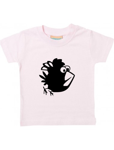 Kinder T-Shirt  Funny Tiere Vogel Spatz rosa, 0-6 Monate