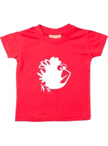 Kinder T-Shirt  Funny Tiere Vogel Spatz rot, 0-6 Monate