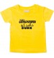 Kinder T-Shirt  mein Geduldsfaden ist sehr dünn, gelb, 0-6 Monate