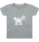 Kinder T-Shirt  Funny Tiere Pferd Pony grau, 0-6 Monate