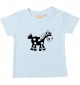 Kinder T-Shirt  Funny Tiere Pferd Pony hellblau, 0-6 Monate